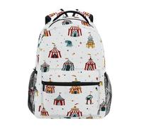 Kcldeci Sac à dos pour enfants pour garçons et filles - Sacs à dos d'école primaire - Carnaval - Cirque - Sacs à livres pour garçons - Taille S, Carnaval Cirque, M, Sac à dos daypack