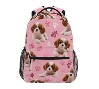 Kcldeci Sac à dos pour enfants pour garçons et filles - Sacs à dos d'école primaire Cavalier King Charles1 - Sacs à livres primaires S-M, Cavalier King Charles1, S, Sac à dos daypack