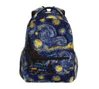Kcldeci Sac à dos pour enfants pour garçons et filles, sacs à dos d'école primaire, chef-d'œuvre, nuit étoilée, sacs à livres pour garçons, tailles S-M, Masterpiece Nuit étoilée, S, Sac à dos daypack