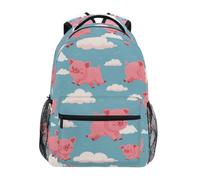 Kcldeci Sac à dos pour enfants pour garçons et filles, sacs à dos d'école primaire, cochons et nuages, sacs à dos pour garçons, sacs à dos pour enfants, S-M, Cochons et nuages, M, Sac à dos daypack