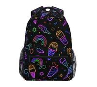 Kcldeci Sac à dos pour enfants pour garçons et filles, sacs à dos d'école primaire, crème glacée et arc-en-ciel, sacs à dos primaires S-M, Crème glacée et arc-en-ciel, S, Sac à dos daypack