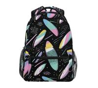 Kcldeci Sac à dos pour enfants pour garçons et filles, sacs à dos d'école primaire des années 90, planches de surf, sacs à livres primaires S-M, Planches de surf des années 90, S, Sac à dos daypack
