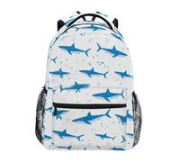 Kcldeci Sac à dos pour enfants pour garçons et filles, sacs à dos d'école primaire, dessins animés, requins bleus, sacs à livres pour garçons, tailles S-M, Dessin animé requins bleus, S, Sac à dos