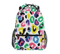 Kcldeci Sac à dos pour enfants pour garçons et filles - Sacs à dos d'école primaire - Imprimé léopard coloré - S-M, Imprimé léopard coloré., S, Sac à dos daypack