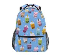 Kcldeci Sac à dos pour enfants pour garçons et filles - Sacs à dos d'école primaire Kawaii Boba Bubble Tea - Sacs à dos pour garçons et enfants - S-M, Kawaii Boba Bubble Tea, M, Sac à dos daypack
