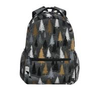 Kcldeci Sac à dos pour enfants pour garçons et filles, sacs à dos d'école primaire, loup, lune, sapins, sacs à dos pour garçons, sacs à dos pour enfants, S-M, Sapins Wolf Moon, S, Sac à dos daypack