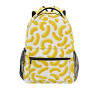 Kcldeci Sac à dos pour enfants pour garçons et filles, sacs à dos d'école primaire, macaroni, pâtes, sacs à livres pour garçons et enfants, tailles S-M, Pâtes macaronis jaunes, S, Sac à dos daypack