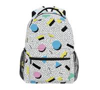 Kcldeci Sac à dos pour enfants pour garçons et filles, sacs à dos d'école primaire, motif années 90, sacs à livres pour garçons et enfants, sacs à livres primaires S-M, Motif rétro des années 90, M