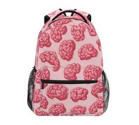 Kcldeci Sac à dos pour enfants pour garçons et filles - Sacs à dos d'école primaire - Motif cerveau de dessin animé - Blanc - Tailles S-M, Cartoon Brains Blanc, M, Sac à dos daypack