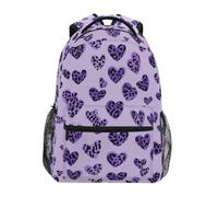 Kcldeci Sac à dos pour enfants pour garçons et filles, sacs à dos d'école primaire, motif cœur, léopard, sacs à dos pour garçons, sac à dos primaire S-M, Cœur léopard, M, Sac à dos daypack
