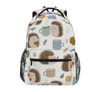 Kcldeci Sac à dos pour enfants pour garçons et filles - Sacs à dos d'école primaire - Motif hérissons mignons - Cookies - Sacs à livres pour garçons et enfants - Taille S à M, Biscuits mignons