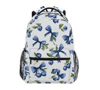 Kcldeci Sac à dos pour enfants pour garçons et filles, sacs à dos d'école primaire, myrtilles, nœud en ruban, sacs à livres pour garçons, tailles S-M, Nœud en ruban myrtilles, M, Sac à dos daypack