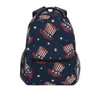 Kcldeci Sac à dos pour enfants pour garçons et filles - Sacs à dos d'école primaire Oncle Sam Chapeau étoile - Sacs à livres pour garçons - Taille S à M, Uncle Sam Hat Star, S, Sac à dos daypack