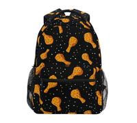 Kcldeci Sac à dos pour enfants pour garçons et filles, sacs à dos d'école primaire, pattes de poulet frites, sacs à livres pour garçons, tailles S-M, Cuisses de poulet frites, M, Sac à dos daypack