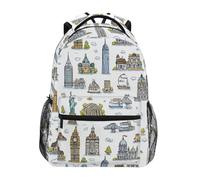 Kcldeci Sac à dos pour enfants pour garçons et filles, sacs à dos d'école primaire, sacs à dos américains New York pour garçons, sacs à livres pour enfants S-M, New York américain, S, Sac à dos