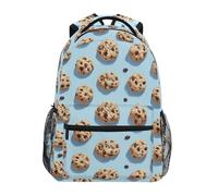 Kcldeci Sac à dos pour enfants pour garçons et filles, sacs à dos d'école primaire, sacs à dos aux pépites de chocolat, biscuits, sacs à livres pour garçons, tailles S-M, Cookies aux pépites de