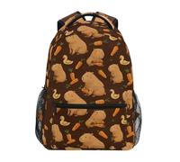 Kcldeci Sac à dos pour enfants pour garçons et filles, sacs à dos d'école primaire, sacs à dos Capybara, canard, carotte, sacs à livres pour garçons, tailles S-M, Carotte de canard Capybara, S, Sac à