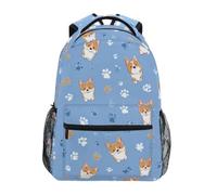 Kcldeci Sac à dos pour enfants pour garçons et filles, sacs à dos d'école primaire, sacs à dos Corgi et pattes de chien, sacs à livres primaires S-M, Corgi et pattes de chien, S, Sac à dos daypack