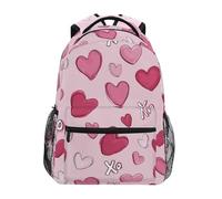 Kcldeci Sac à dos pour enfants pour garçons et filles, sacs à dos d'école primaire, sacs à dos de maternelle S-M, Xoxo Cœur Rose, S, Sac à dos daypack