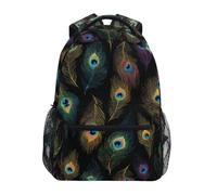 Kcldeci Sac à dos pour enfants pour garçons et filles, sacs à dos d'école primaire, sacs à dos de maternelle S-M, Plumes de paon élégantes, S, Sac à dos daypack