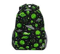 Kcldeci Sac à dos pour enfants pour garçons et filles, sacs à dos d'école primaire, sacs à dos de maternelle S-M, Alien et planète OVNI, S, Sac à dos daypack