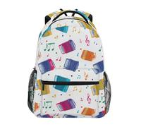 Kcldeci Sac à dos pour enfants pour garçons et filles, sacs à dos d'école primaire, sacs à dos de maternelle S-M, Notes de musique accordéon, M, Sac à dos daypack