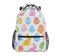 Kcldeci Sac à dos pour enfants pour garçons et filles, sacs à dos d'école primaire, sacs à dos de maternelle S-M, Œufs et lapins de Pâques, S, Sac à dos daypack