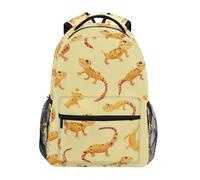 Kcldeci Sac à dos pour enfants pour garçons et filles, sacs à dos d'école primaire, sacs à dos de maternelle S-M, Joli gecko léopard, M, Sac à dos daypack