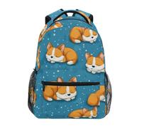 Kcldeci Sac à dos pour enfants pour garçons et filles, sacs à dos d'école primaire, sacs à dos mignons corgi endormis pour garçons, sacs à dos pour enfants, S-M, Corgi endormi mignon, S, Sac à dos