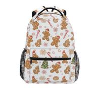 Kcldeci Sac à dos pour enfants pour garçons et filles, sacs à dos d'école primaire, sacs à dos pour garçons et filles, sacs à dos en pain d'épices, biscuits, sucre d'orge, sacs à livres pour garçons
