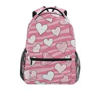 Kcldeci Sac à dos pour enfants pour garçons et filles, sacs à dos d'école primaire, sacs à dos pour garçons et filles, sacs à dos primaires S-M, Dessinez des cœurs d'amour, M, Sac à dos daypack