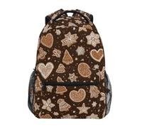 Kcldeci Sac à dos pour enfants pour garçons et filles, sacs à dos d'école primaire, sacs à dos pour l'école primaire, tailles S-M, Cookies en pain d'épices., M, Sac à dos daypack