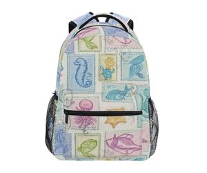 Kcldeci Sac à dos pour enfants pour garçons et filles, sacs à dos d'école primaire, timbres postaux, sacs à dos pour garçons, sac à dos primaire S-M, Timbres d'affranchissement, M, Sac à dos daypack