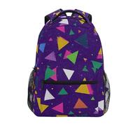 Kcldeci Sac à dos pour enfants pour garçons et filles, sacs à dos d'école primaire, triangles des années 1980, sacs à livres pour garçons et enfants, S-M, Triangles années 1980, S, Sac à dos daypack