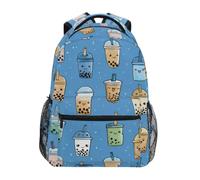 Kcldeci Sac à dos pour enfants pour garçons et filles - Sacs à dos pour école primaire Kawaii Boba Bubble Tea - Bleu - Sacs à dos pour garçons et filles -, Kawaii Boba Bubble Tea Bleu, S, Sac à dos
