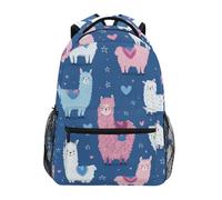 Kcldeci Sac à dos pour enfants pour garçons et filles, sacs à dos pour école primaire, lama, alpaga, cœur1, sacs à livres pour garçons et enfants, tailles S-M, Lama Alpaga Heart1, S, Sac à dos daypack