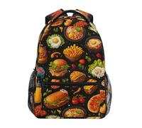 Kcldeci Sac à dos pour enfants pour garçons et filles, sacs à dos pour école primaire, sacs à dos de nourriture occidentale, sacs à livres pour, Western Food, M, Sac à dos daypack