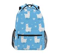 Kcldeci Sac à dos pour enfants pour garçons et filles, sacs à dos pour école primaire, sacs à dos en alpaga et cœur, sacs à livres pour garçons, tailles S-M, Alpaga et cœur, M, Sac à dos daypack