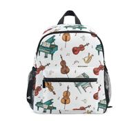 Kcldeci Sac à dos pour filles et garçons avec piano musical, violon, maternelle, école maternelle, sac d'école, sac à livres, taille S-M, Bandes obliques Rose, S, Sac à dos daypack