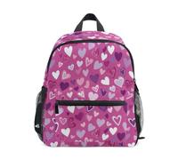 Kcldeci Sac à dos pour filles et garçons - Motif cœurs dans les tons de rose et violet - Pour la maternelle - Taille S à M, Ancre de poisson baleines, S, Sac à dos daypack