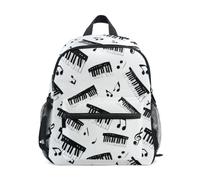 Kcldeci Sac à dos pour filles et garçons, touches de piano, notes de musique, maternelle, primaire, sac d'école, sac à livres, S-M, Moderne géométrique., S, Sac à dos daypack