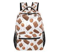 Kcldeci Sac à dos pour garçons et filles, barres de chocolat pour enfants, sac à dos décontracté pour élèves du primaire, taille S à M, Boules de barres de chocolat, Small, Sacs à dos de jour