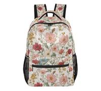 Kcldeci Sac à dos pour garçons et filles, marguerites, coquelicots, sac à dos décontracté pour école primaire, collège, tailles S-M, Marguerites coquelicots, S, Sac à dos daypack