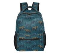 Kcldeci Sac à dos pour garçons et filles, motif ours Grizzly Blue1, sac à dos d'école, sac à dos décontracté pour l'école primaire S-M, Grizzly Bear Bleu 1, M, Sac à dos daypack