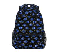 Kcldeci Sac à dos pour garçons et filles - Sac à dos pour école primaire - Mauvais œil sur noir - 1 sac à dos pour garçons et enfants - S-M, Mauvais œil sur Black1, M, Sac à dos daypack