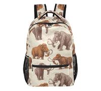 Kcldeci Sac à dos pour garçons et filles, sac à dos vintage pour enfants, sac à dos décontracté pour élèves du primaire, taille S à M, Mammouth vintage, S, Sac à dos daypack