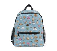 Kcldeci Sac à dos pour tout-petits filles et garçons Sweet Bakery Treats Bleu maternelle Élémentaire Sac d'école pour enfants S-M, Ancre de poisson baleines, S, Sac à dos daypack