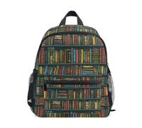 Kcldeci Sac à dos pour tout-petits filles garçons bibliothèque étagère à livres 1 maternelle primaire enfants école maternelle sac d'école sac à livres S-M, Bibliothèque Étagère à livres 1, M, Sac à