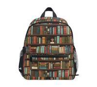 Kcldeci Sac à dos pour tout-petits filles garçons bibliothèque étagère maternelle primaire enfants école maternelle sac d'école sac à livres S-M, Bibliothèque Étagère à livres, S, Sac à dos daypack