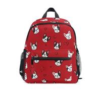 Kcldeci Sac à dos pour tout-petits filles garçons bouledogue français cœurs2 maternelle primaire enfants école maternelle sac d'école sac à livres S-M, Chat rose noir, S, Sac à dos daypack